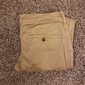 Khaki AE Chino Skinny Pants